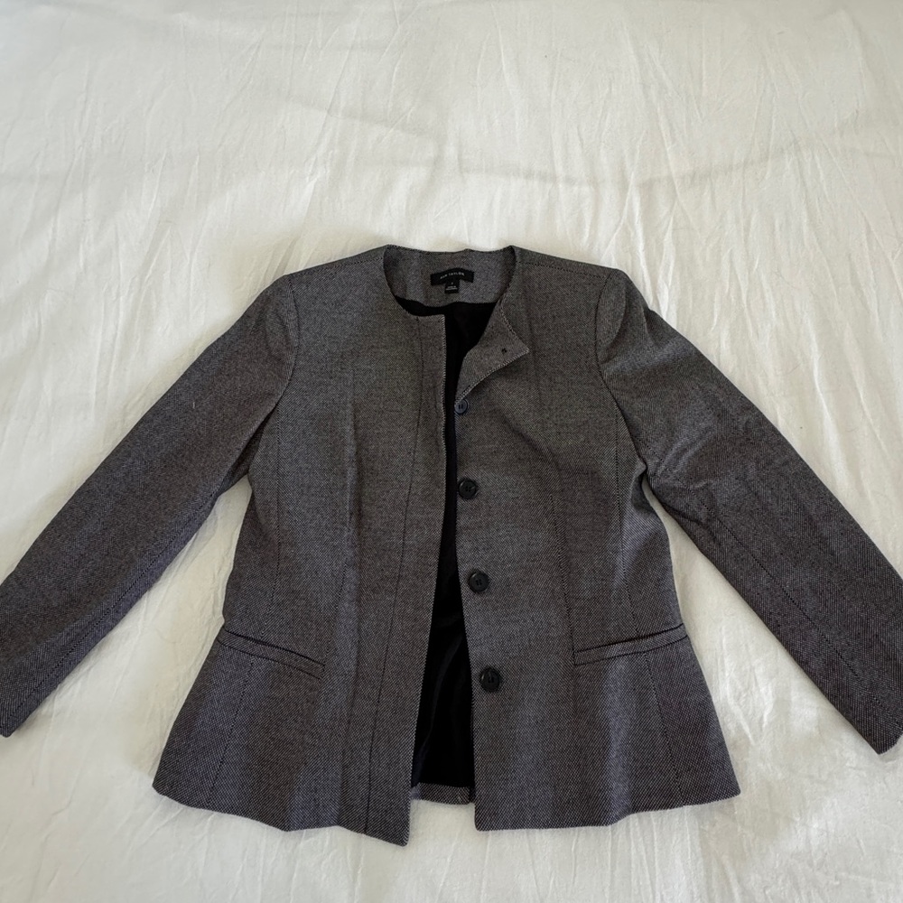 Ann Taylor blazer, black and white, size 2